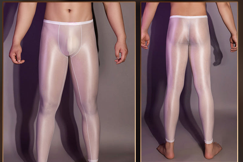 Image of Men’s passionate underwear erotic stockings jj set pantyhose gay sexy oily tight temptation 7180 - ◆Oil shiny ice